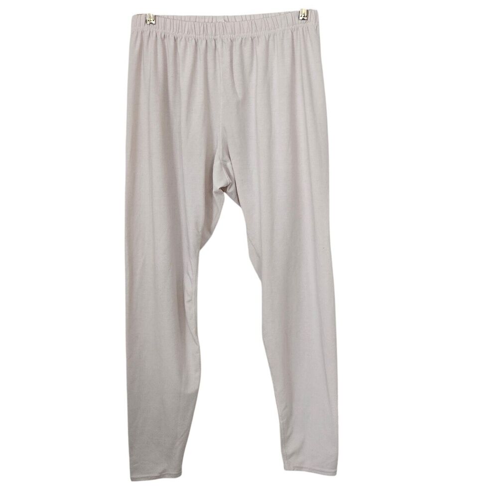 Patagonia Capilene Base Layer Pants Vintage Mens XL Beige White Bottoms USA Made